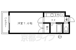 メゾン比果 1Kの間取図画像