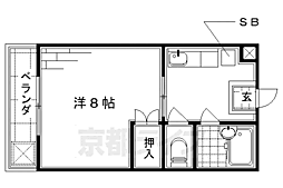 クレアトール23 1Kの間取図画像