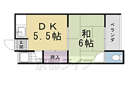 原田マンション 1DKの間取図画像
