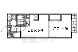 サニーコンフォート北山 1DKの間取図画像