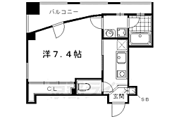 ウェーブ 1Kの間取図画像