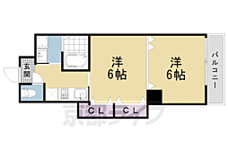 LE.SAPHIR西大路2 2Kの間取図画像