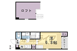 フォワード観月橋 ワンルームの間取図画像