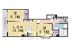 シャーメゾン環II 2LDKの間取図画像
