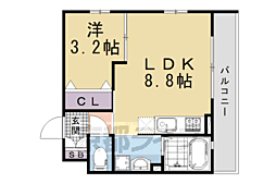 仮)伏見区桃山レジデンス 新築工事 1DKの間取図画像