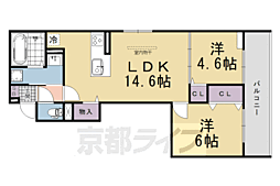 GRAMM北浜 2LDKの間取図画像