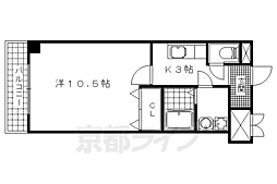 CITYSPIRE浜大津駅前 1Kの間取図画像