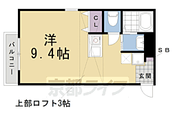 GREENKAWASIMA ワンルームの間取図画像