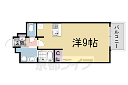プレサンス京都烏丸爛都 1Kの間取図画像