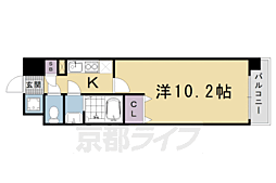 サンシティ烏丸高辻 1Kの間取図画像