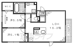 カーサルミノサウーノ 2LDKの間取図画像