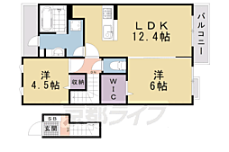 エスポワールブリイエ 2LDKの間取図画像