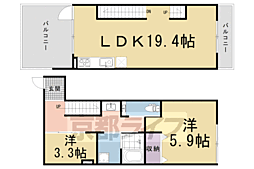 laa・SUN-YOU 2LDKの間取図画像