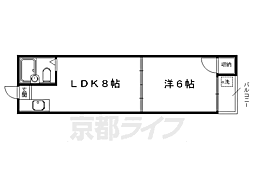 コーポホワイト 1DKの間取図画像