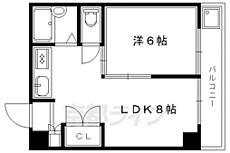 コーポ大鷺 1LDKの間取図画像