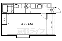 メゾンエクセル・ウェスト 1Kの間取図画像