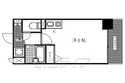 プレサンス京都清水 ワンルームの間取図画像