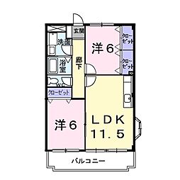 間取図画像 2LDK