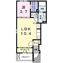 エクセレント 101 ｜ 茨城県日立市南高野町１丁目（賃貸アパート1LDK・1階・37.93㎡） その2