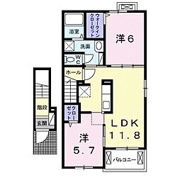 セレーノ 2LDKの間取図画像