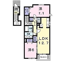 サニーK5 2LDKの間取図画像
