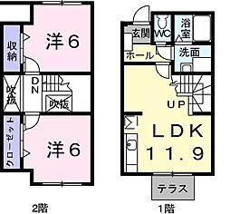 マイネS3 2LDKの間取図画像