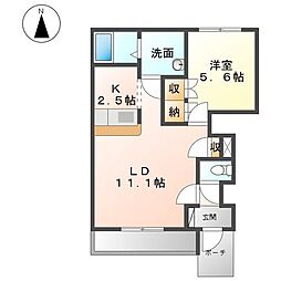 マウプアラニ 1LDKの間取図画像