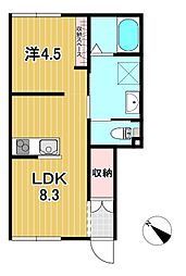 BURLEIGH TERRACE(バーレイ・テラス) 1LDKの間取図画像