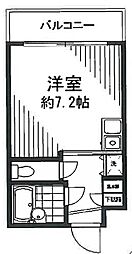 ジャネットビル 1Kの間取図画像
