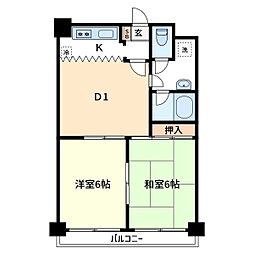 正栄ビル 2DKの間取図画像