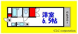 ユウハイム ワンルームの間取図画像