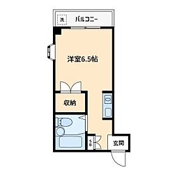 ヴィスタハウスNo.5 1Kの間取図画像