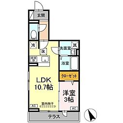 セレスティア京島 1LDKの間取図画像