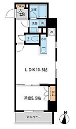 レジデンス両国駅前 1LDKの間取図画像