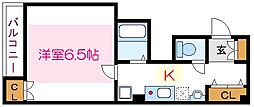 A'Pexガーデン 1Kの間取図画像