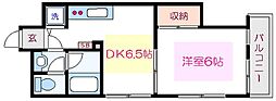メゾン・ド・錦糸町 1DKの間取図画像