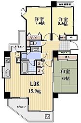 プロスペクト清澄庭園 3LDKの間取図画像