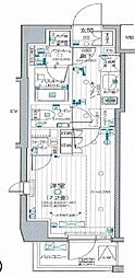 東京メトロ日比谷線 北千住駅 徒歩5分の賃貸マンション 2階1Kの間取り