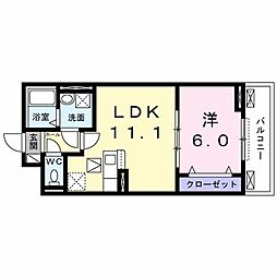つくばエクスプレス 六町駅 徒歩21分の賃貸アパート 1階1LDKの間取り