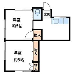サカイニューパート 2Kの間取図画像