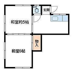 サカイニューパート 2Kの間取図画像