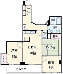 大師グリーンプラザ 3LDKの間取図画像