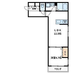 宮内サンハイツ本木3 2階/-