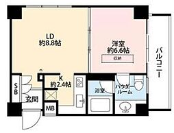 ソシオミュゼ・イズ飛鳥山 1LDKの間取図画像