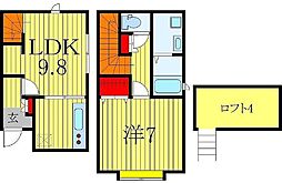 CATS　SITE 1階1LDKの間取り