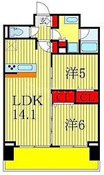 ラグゼナ流山おおたかの森 2LDKの間取図画像