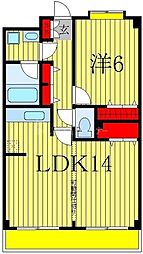 ウイングコート 1LDKの間取図画像