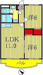 エムティワン 2LDKの間取図画像