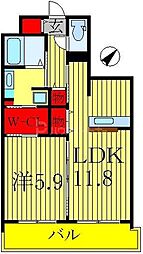 VESTA 1LDKの間取図画像