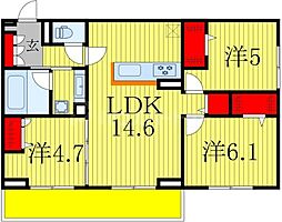 フローレンス・ガーデン 3LDKの間取図画像